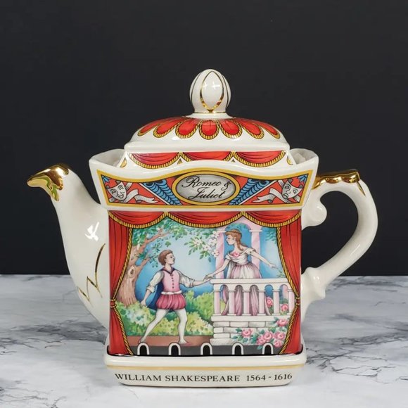 Sadler Romeo Juliette Teapot Shakespear Vintage - Picture 10 of 11